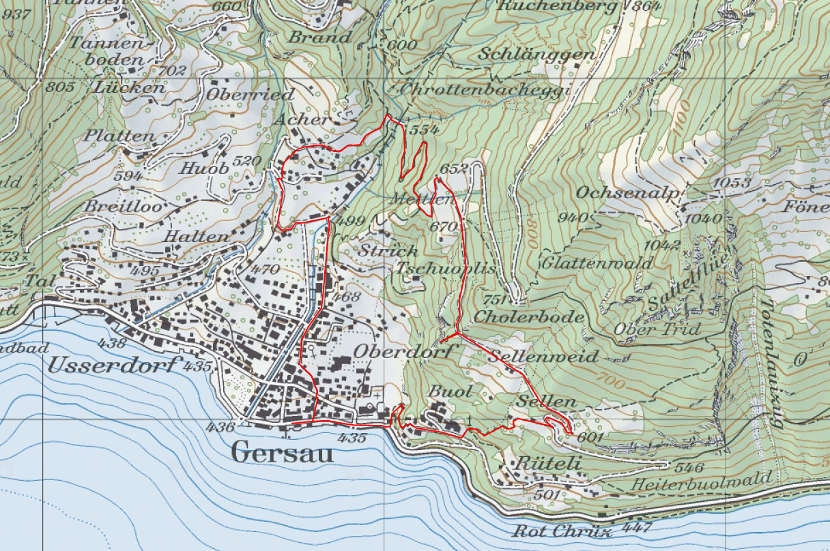 Landkarte Gersau