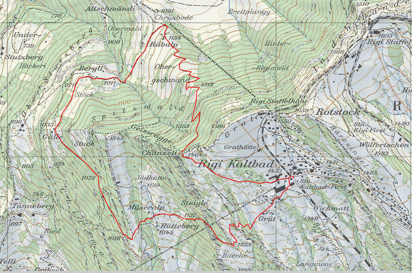 Landkarte Kaltbad Blatten