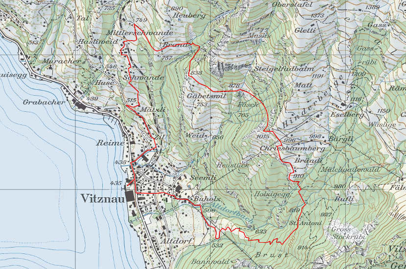Landkarte Vitznau